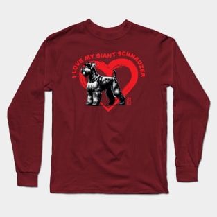 I Love My Giant Schnauzer - I Love my dog - Family dog Long Sleeve T-Shirt